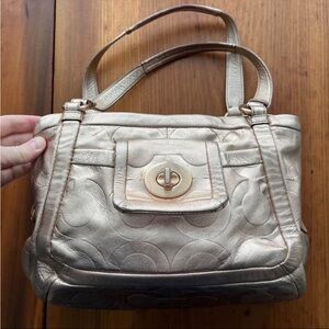 COACH Metallic Rose Gold Purse